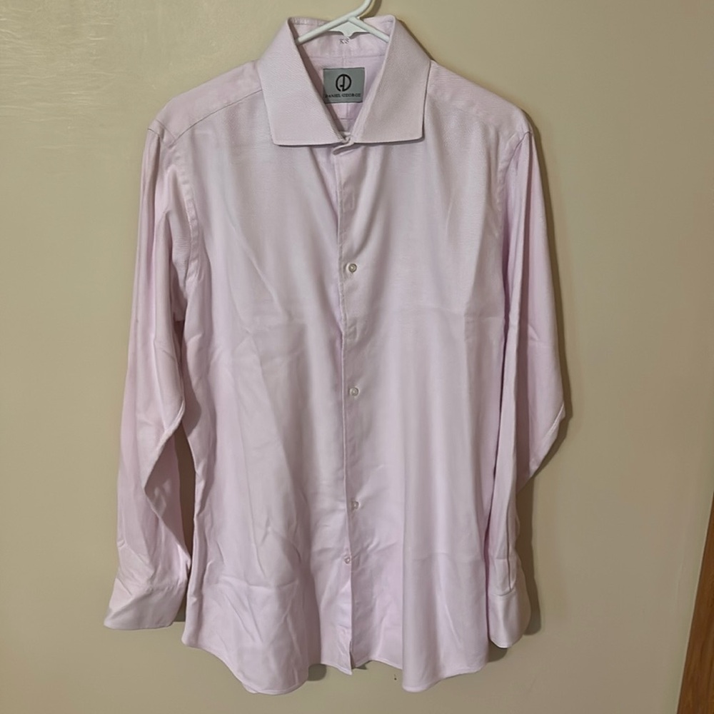 Daniel George Pink Button Down Dress Shirt Size 17 34/35